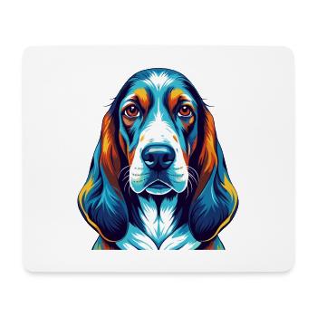 Basset Artesien Normand Dog Breed Cartoon Kawaii - Mouse Pad (horizontal) - white - Front