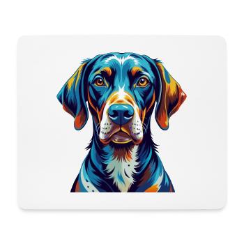 Chien d’arrêt belge race Dessin animé coloré Kawaii - Tapis de souris (format paysage) - blanc - Devant
