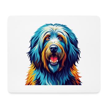 Bergamasker Schäferhund Rasse Bunte Karikatur Kawaii - Mousepad (Querformat) - Weiß - Vorne
