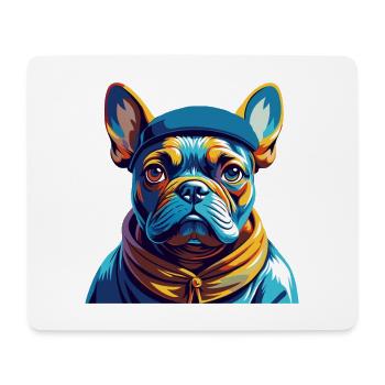 Chien Francais Dog Breed Colorful Cartoon Kawaii - Mouse Pad (horizontal) - white - Front
