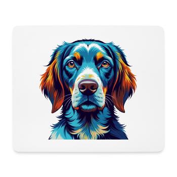 Auvergne Pointing Dog Breed Cartoon Kawaii - Mouse Pad (horizontal) - white - Front