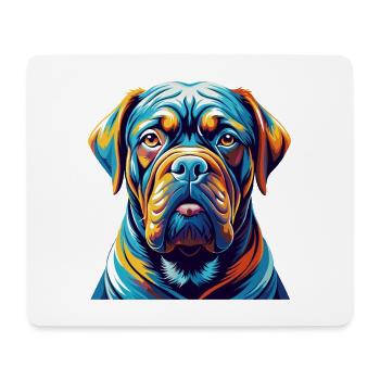 Bordeauxdogge Hunderasse Karikatur Kawaii - Mousepad (Querformat) - Weiß - Vorne