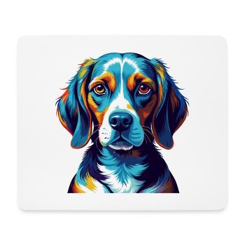 Beagle Hunderasse Bunte Karikatur Kawaii - Mousepad (Querformat) - Weiß - Vorne