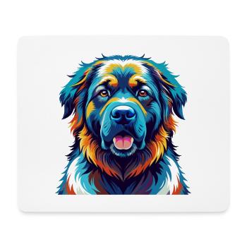 Caucasian Shepherd Dog Breed Cartoon Kawaii - Mouse Pad (horizontal) - white - Front
