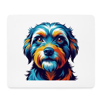 Dandie Dinmont Terrier Dog Breed Cartoon Kawaii - Mouse Pad (horizontal) - white - Front