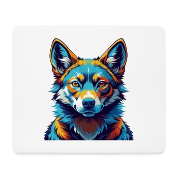 Dingo Hund Rasse Buntes Aquarell Karikatur Kawaii - Mousepad (Querformat) - Weiß - Vorne