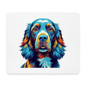 Field Spaniel Hunderasse Bunt Karikatur Kawaii - Mousepad (Querformat) - Weiß - Vorne