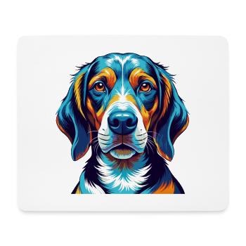 Finnish Hound Dog Breed Colorful Cartoon Kawaii - Mouse Pad (horizontal) - white - Front