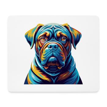 Französisch Bordeaux Mastiff Hunderasse Karikatur Kawaii - Mousepad (Querformat) - Weiß - Vorne