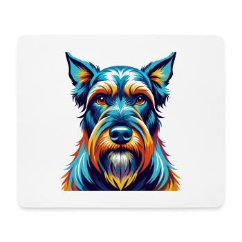 Giant Schnauzer Dog Breed Colorful Cartoon Kawaii - Mouse Pad (horizontal) - white - Front