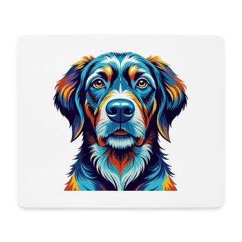 Majestueux arbre chien race chien dessin animé Kawaii - Tapis de souris (format paysage) - blanc - Devant