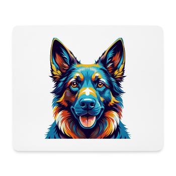 Holländischer Schäferhund Hunderasse Bunte Karikatur Kawaii - Mousepad (Querformat) - Weiß - Vorne