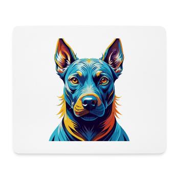 Bleu Thai Ridgeback Chien Race Dessin Animé Kawaii - Tapis de souris (format paysage) - blanc - Devant