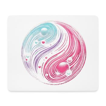 Kosmisches Yin Yang: Galaktisches Gleichgewicht des Universums - Mousepad (Querformat) - Weiß - Vorne