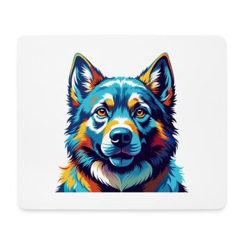 Norwegian Elkhound Dog Breed Cartoon Kawaii - Mouse Pad (horizontal) - white - Front