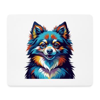 Pommersche Deutsche Spitz Hunderasse Karikatur Kawaii - Mousepad (Querformat) - Weiß - Vorne