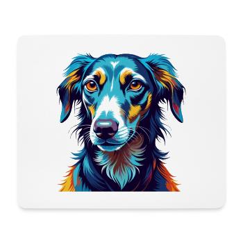 Vieux lévrier croate race de chien dessin animé Kawaii - Tapis de souris (format paysage) - blanc - Devant