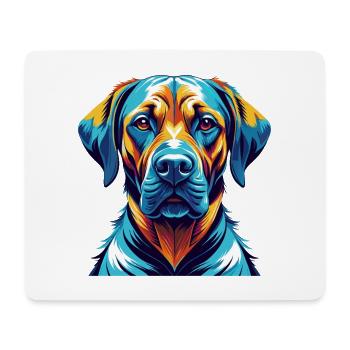 Rhodesian Ridgeback Chien Race Dessin animé Kawaii - Tapis de souris (format paysage) - blanc - Devant