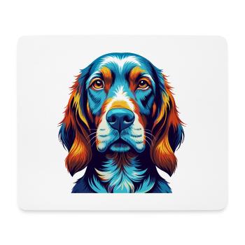 Redbone Coonhound Dog Breed Cartoon Kawaii - Mouse Pad (horizontal) - white - Front