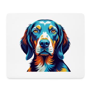 Polnische Jagdhunderasse Bunte Karikatur Kawaii - Mousepad (Querformat) - Weiß - Vorne