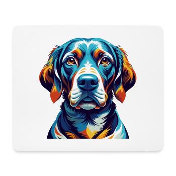 Pointer Dog Breed Colorful Cartoon Kawaii - Mouse Pad (horizontal) - white - Front
