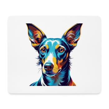 Podenco Ibicenco Chien Race Coloré Dessin Animé Kawaii - Tapis de souris (format paysage) - blanc - Devant