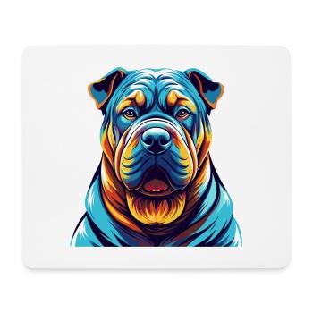 Shar Pei Hunderasse Bunte Karikatur Kawaii - Mousepad (Querformat) - Weiß - Vorne