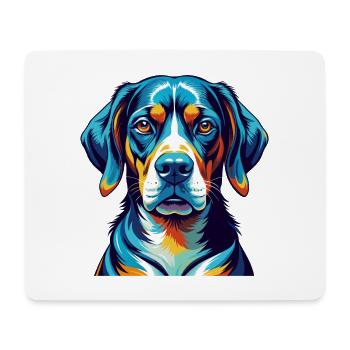 Serbischer Windhund Rasse Bunte Karikatur Kawaii - Mousepad (Querformat) - Weiß - Vorne