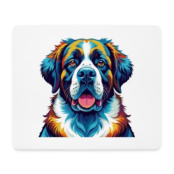 Saint Bernard Chien Race Coloré Dessin Animé Kawaii - Tapis de souris (format paysage) - blanc - Devant