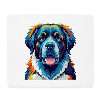 Pyrenean Mastiff Dog Breed Colorful Cartoon Kawaii - Mouse Pad (horizontal) - white - Front