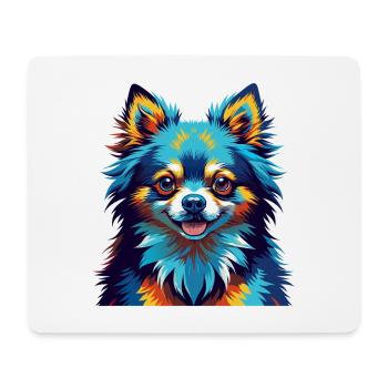 Pommersche Hunderasse Bunte Karikatur Kawaii - Mousepad (Querformat) - Weiß - Vorne