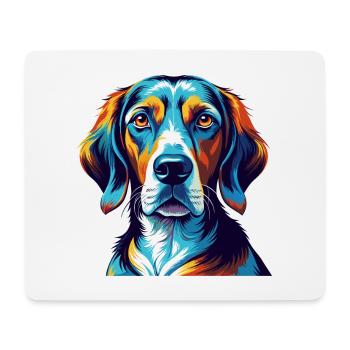Chien de chasse polonais Chien race Dessin animé Kawaii - Tapis de souris (format paysage) - blanc - Devant
