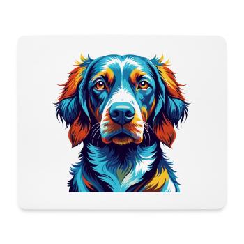 Polnische Jagdhunderasse Bunte Karikatur Kawaii - Mousepad (Querformat) - Weiß - Vorne