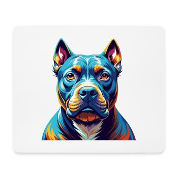 Pitbull Dog Breed Colorful Cartoon Kawaii - Mouse Pad (horizontal) - white - Front