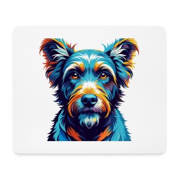 Pumi Hunderasse Buntes Aquarell Karikatur Kawaii - Mousepad (Querformat) - Weiß - Vorne