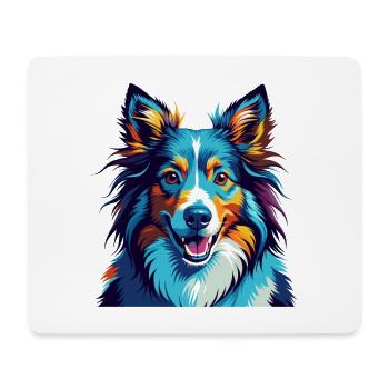Sheltie Dog Breed Colorful Cartoon Kawaii - Mouse Pad (horizontal) - white - Front