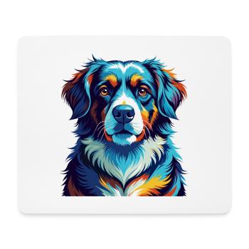 Slovensky Cuvac Chien Race Coloré Dessin Animé Kawaii - Tapis de souris (format paysage) - blanc - Devant