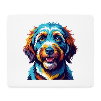 Spanisch Wasser Hund Rasse Bunt Karikatur Kawaii - Mousepad (Querformat) - Weiß - Vorne
