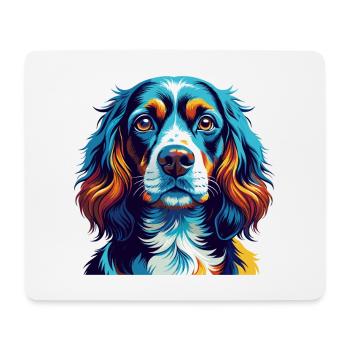 Spaniel Dog Breed Colorful Cartoon Kawaii - Mouse Pad (horizontal) - white - Front
