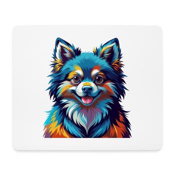 Spielzeug Deutscher Spitz Hund Rasse Bunte Karikatur Kawaii - Mousepad (Querformat) - Weiß - Vorne