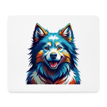 Samoyed Dog Breed Colorful Cartoon Kawaii - Mouse Pad (horizontal) - white - Front