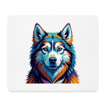 Siberian Husky Hunderasse Bunte Karikatur Kawaii - Mousepad (Querformat) - Weiß - Vorne