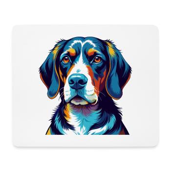 Serbische dreifarbige Hunderasse Karikatur Kawaii - Mousepad (Querformat) - Weiß - Vorne