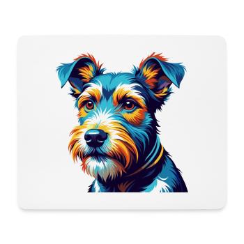 Draht Foxterrier Hunderasse Bunte Karikatur Kawaii - Mousepad (Querformat) - Weiß - Vorne