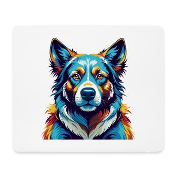 Ovcharka Chien Russe du Sud Race Dessin Animé Kawaii - Tapis de souris (format paysage) - blanc - Devant