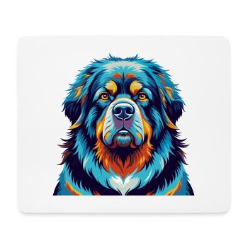 Tibetische Dogge Hunderasse Bunte Karikatur Kawaii - Mousepad (Querformat) - Weiß - Vorne