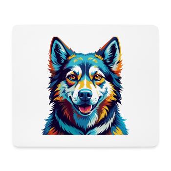 Sibérie occidentale Laïka Chien Race Dessin animé Kawaii - Tapis de souris (format paysage) - blanc - Devant