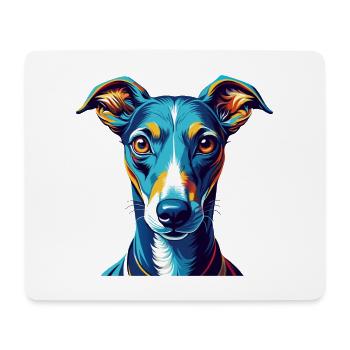 Whippet Dog Breed Colorful Cartoon Kawaii - Mouse Pad (horizontal) - white - Front