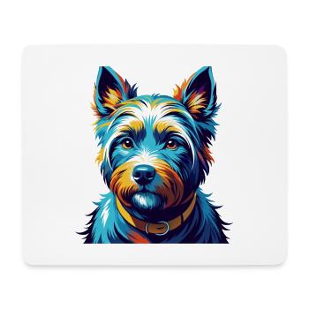 West Highland Terrier Dog Breed Cartoon Kawaii - Mouse Pad (horizontal) - white - Front