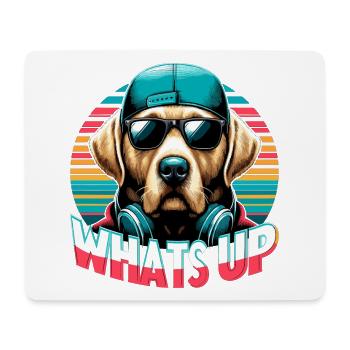 Dudley Labrador Was geht ab cooler Hund Geschenk - Mousepad (Querformat) - Weiß - Vorne